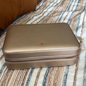 Kendra Scott rose gold jewelry travel case - medium